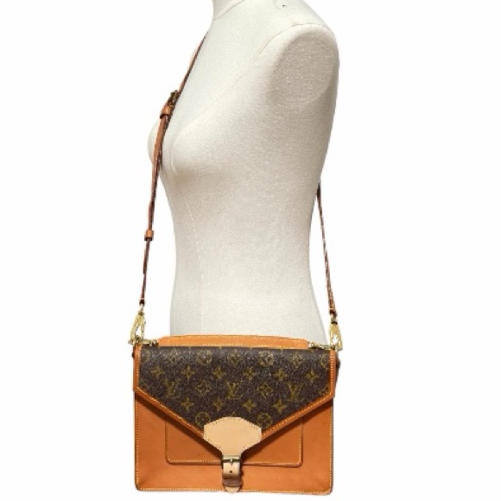 Louis Vuitton Sac Biface Monogram Crossbody Satchel 2-Way Bag - Vintage